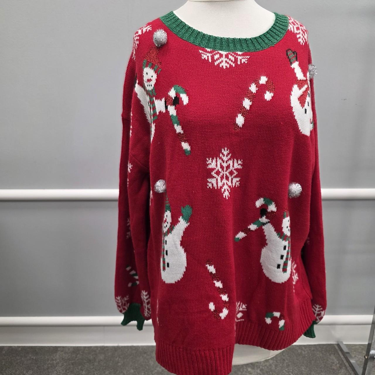 Jane Shilton Women's Sweater - Red/Multi - XL – R… - image 1