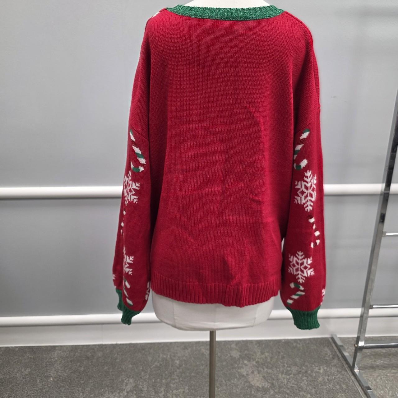 Jane Shilton Women's Sweater - Red/Multi - XL – R… - image 5