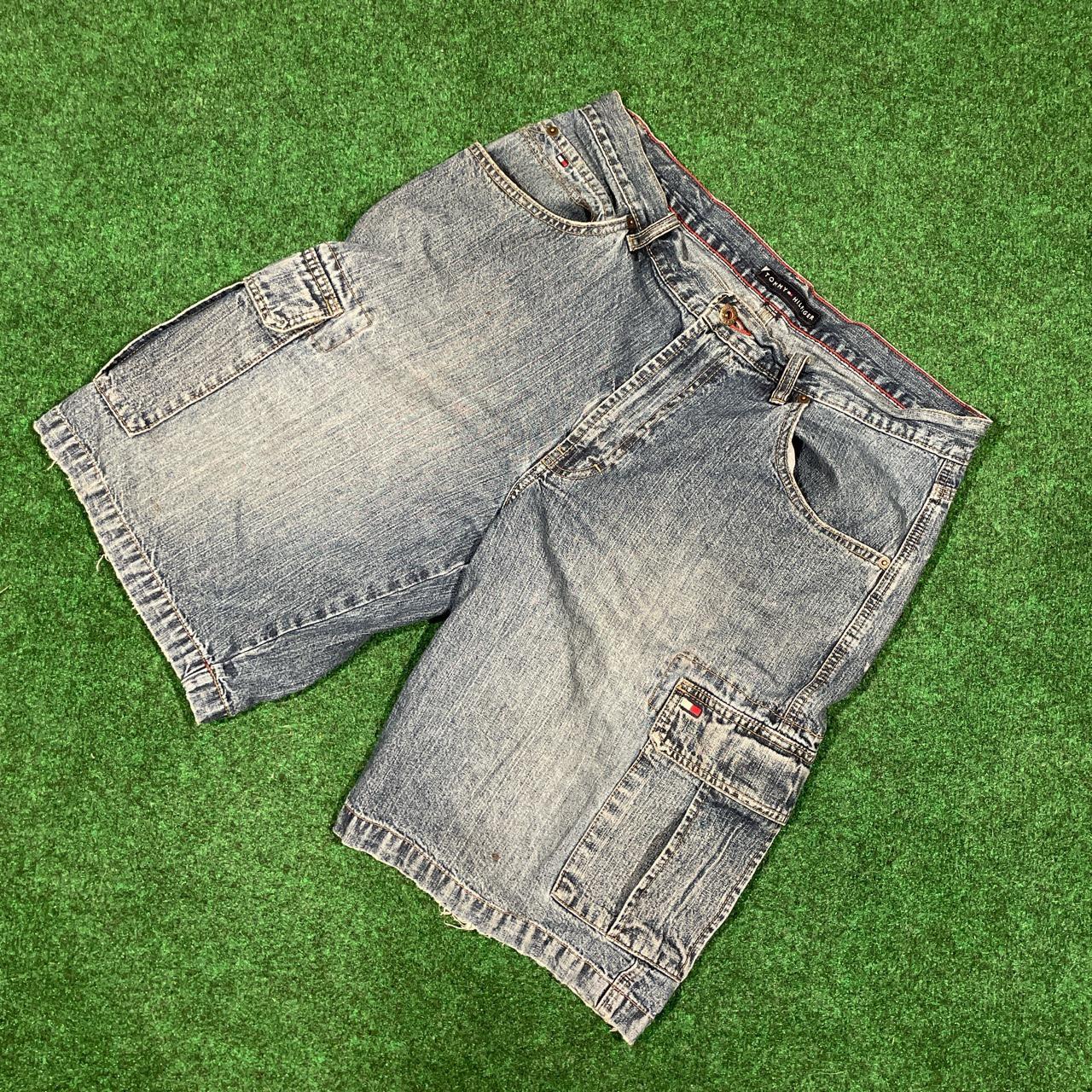 Vintage Tommy Hilfiger Cargo Jorts - Very Baggy -... - Depop