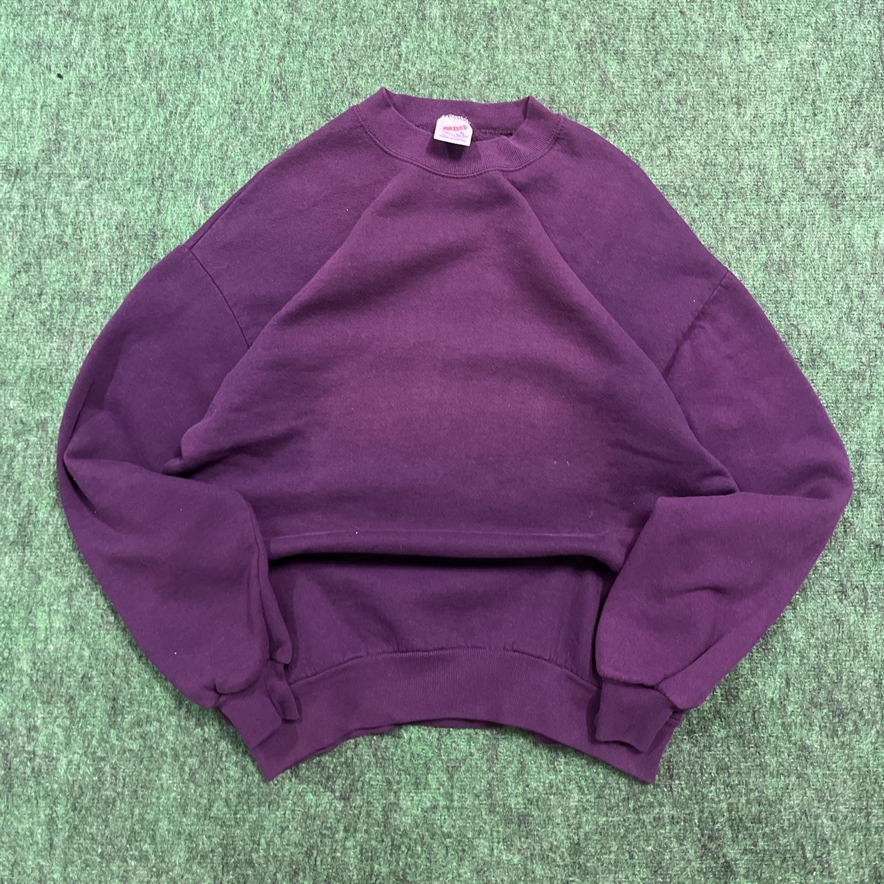 Vintage Purple Jurzees Crewneck - Size XL - Made in... - Depop