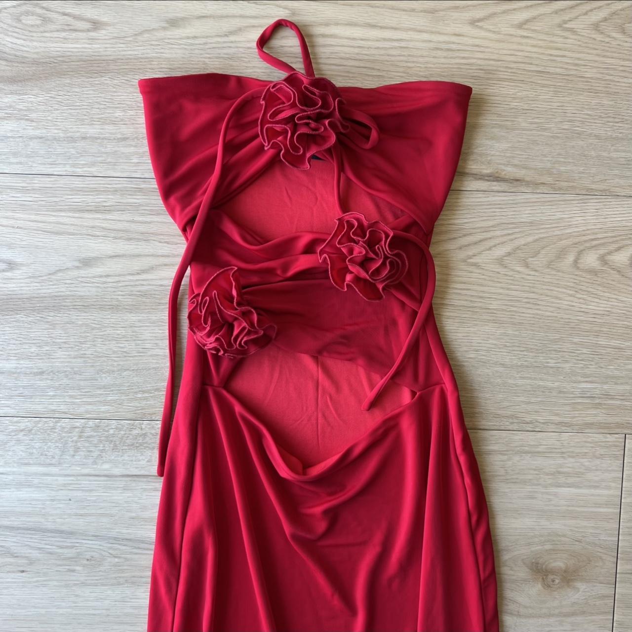 White fox red maxi dress Never worn Profits... - Depop