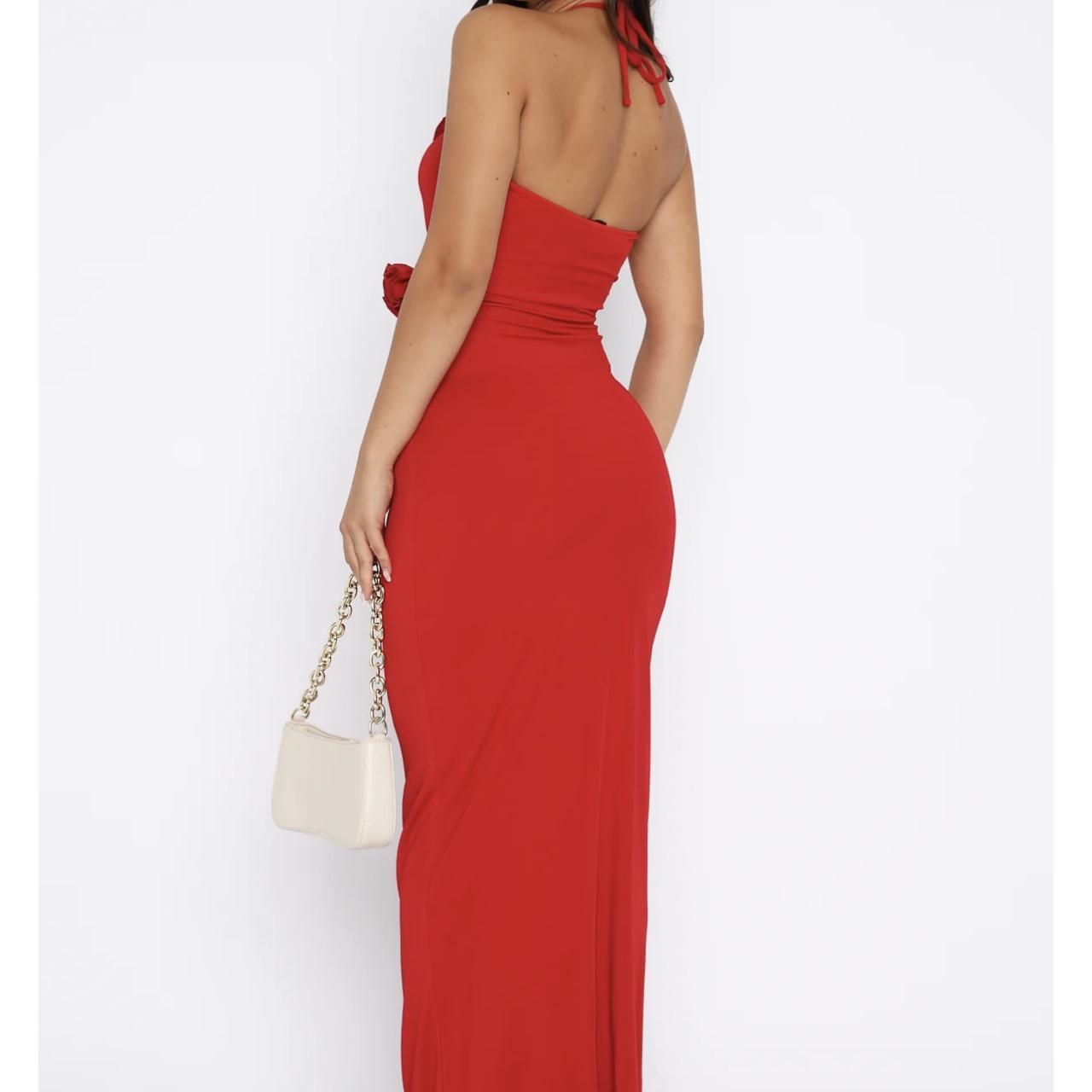 White fox red maxi dress Never worn Profits... - Depop