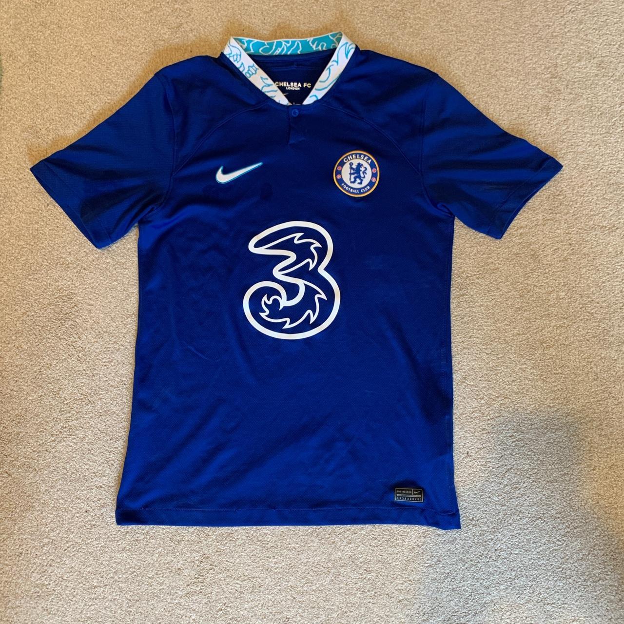 Authentic Chelsea 2022/2023 home kit football shirt... - Depop