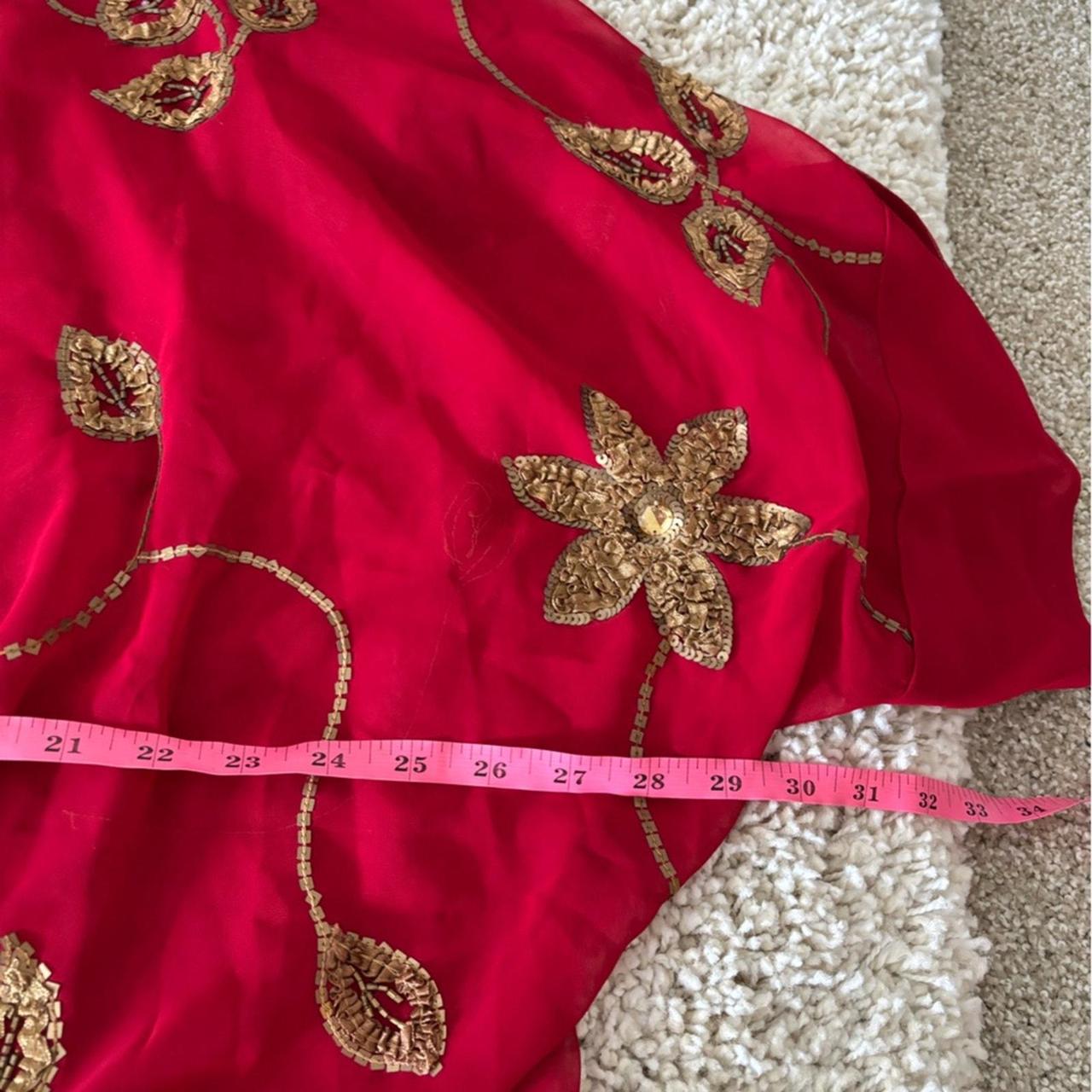 Source Unknown Women's Blouse - Red/Gold - One si… - image 6