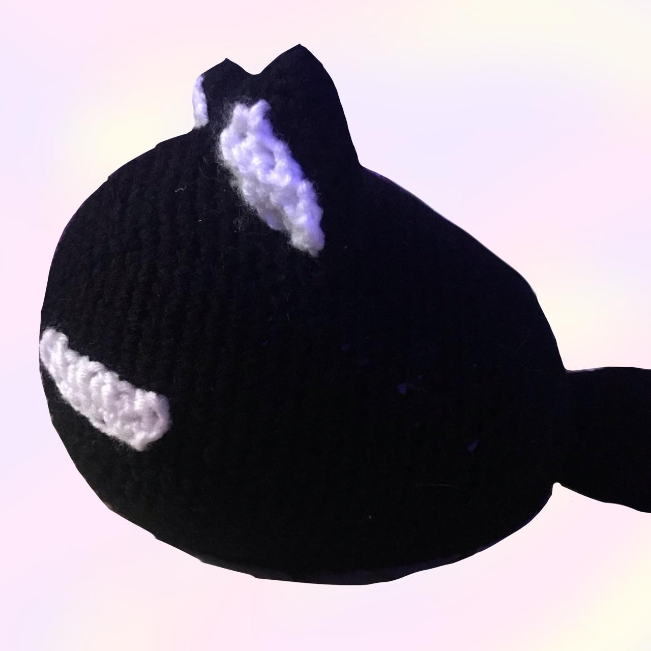 Mewo Omori Plush Black Cat Toy Handmade Soft Toy Made to Order 7.9