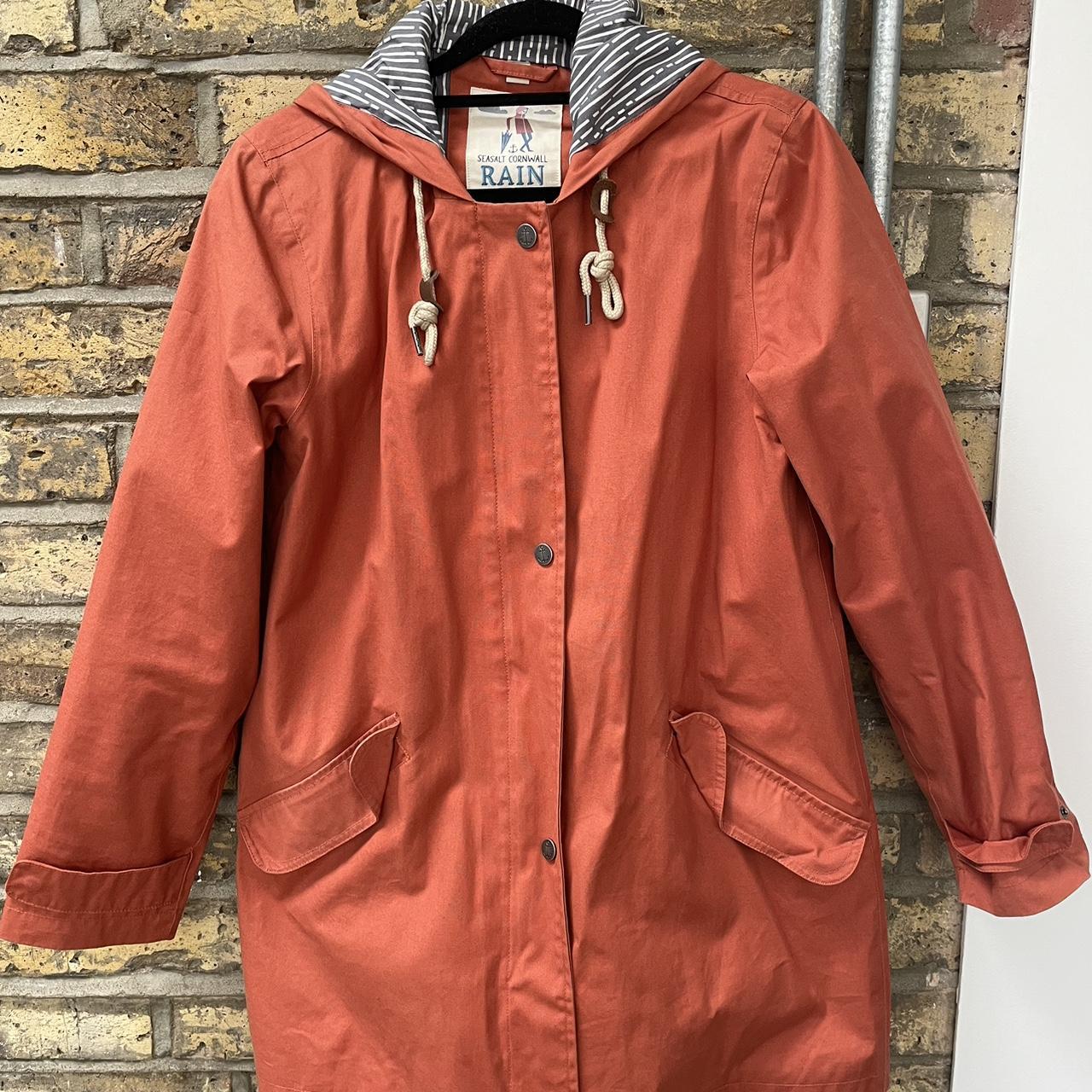 Orange rain jacket. Seasalt Cornwall. Size 8 | Depop