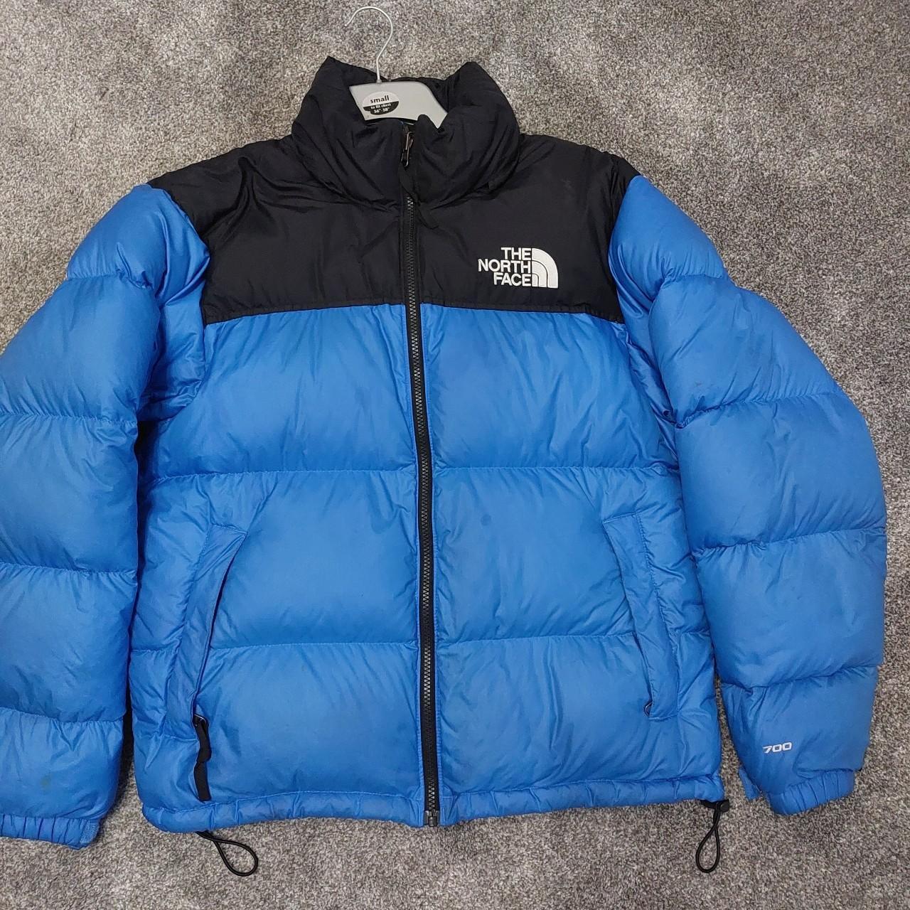 North Face Nupste 700 Blue and Black 8/10 Condition... - Depop