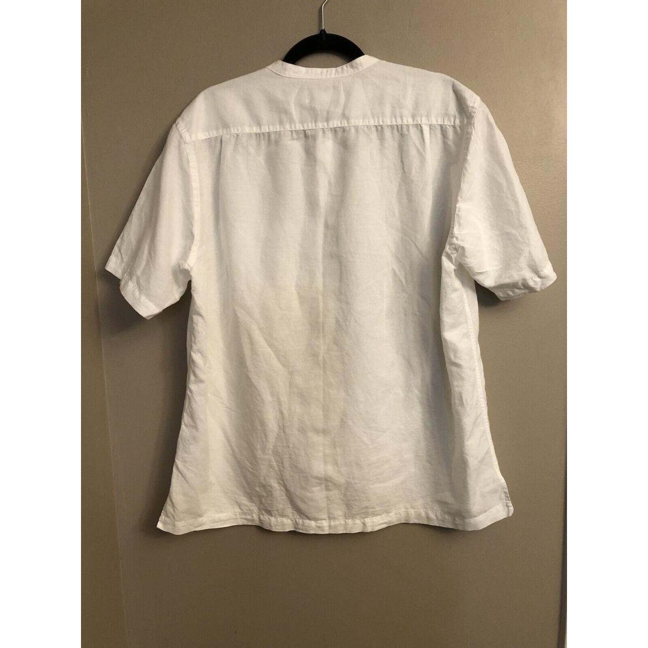 Uniqlo Women XL White Cotton Short Sleeve Shirt Boxy... - Depop