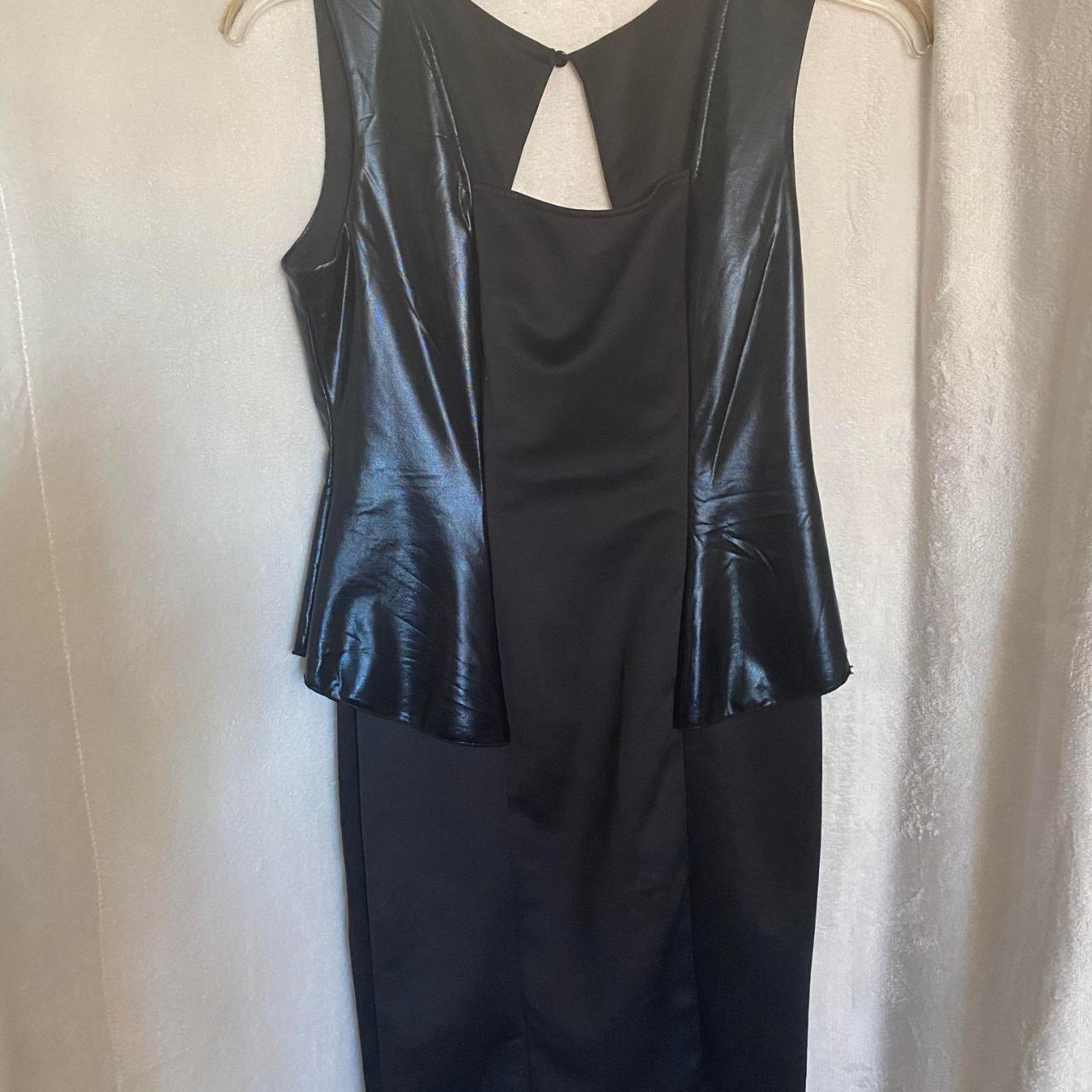 Unbranded Black Peplum Dress Size Large Excellent... - Depop