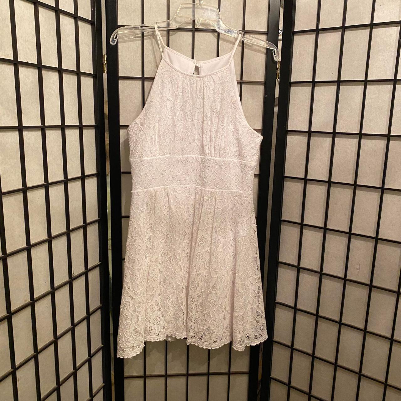 EUC B Darlin White Lace Dress Size 11-12 - Depop