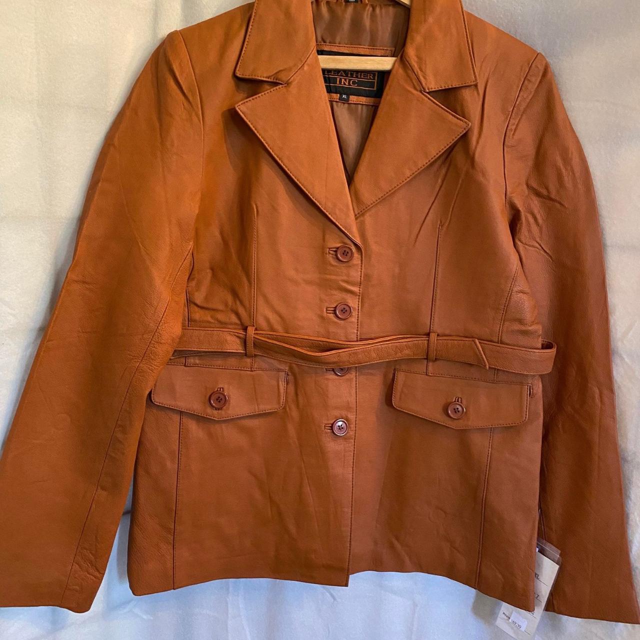 NWT Lucky Leather Inc. Brown Orange Women's Leather... - Depop