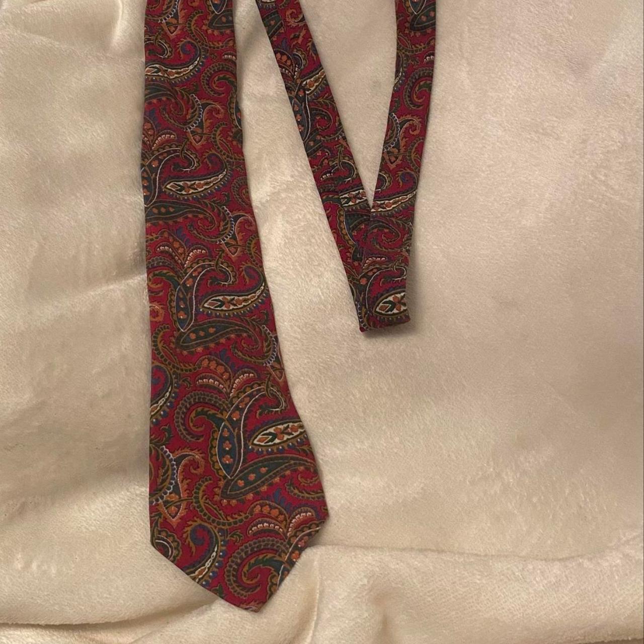 EUC Tango by Max Raab Men's Necktie Paisley Print... - Depop