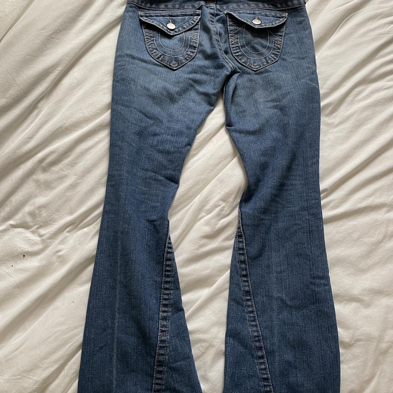 True religion low rise bootcut flare jeans size 28 - Depop