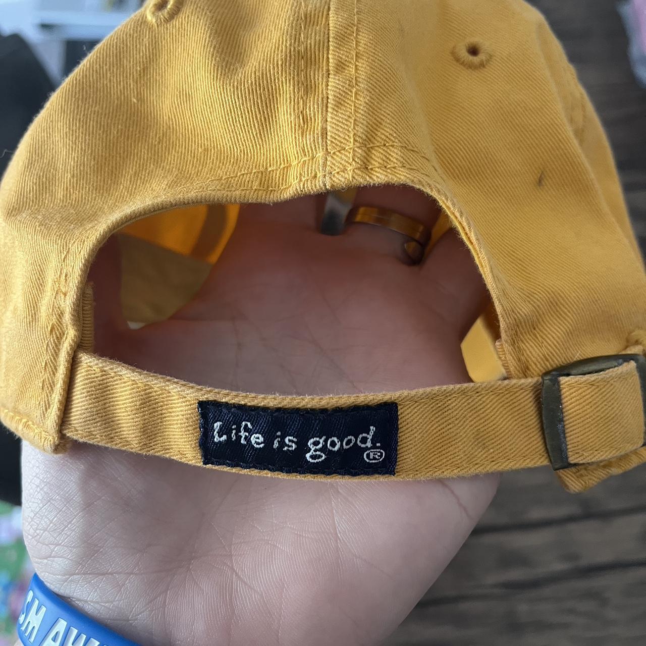 Life is Good Men's Yellow Hat Depop
