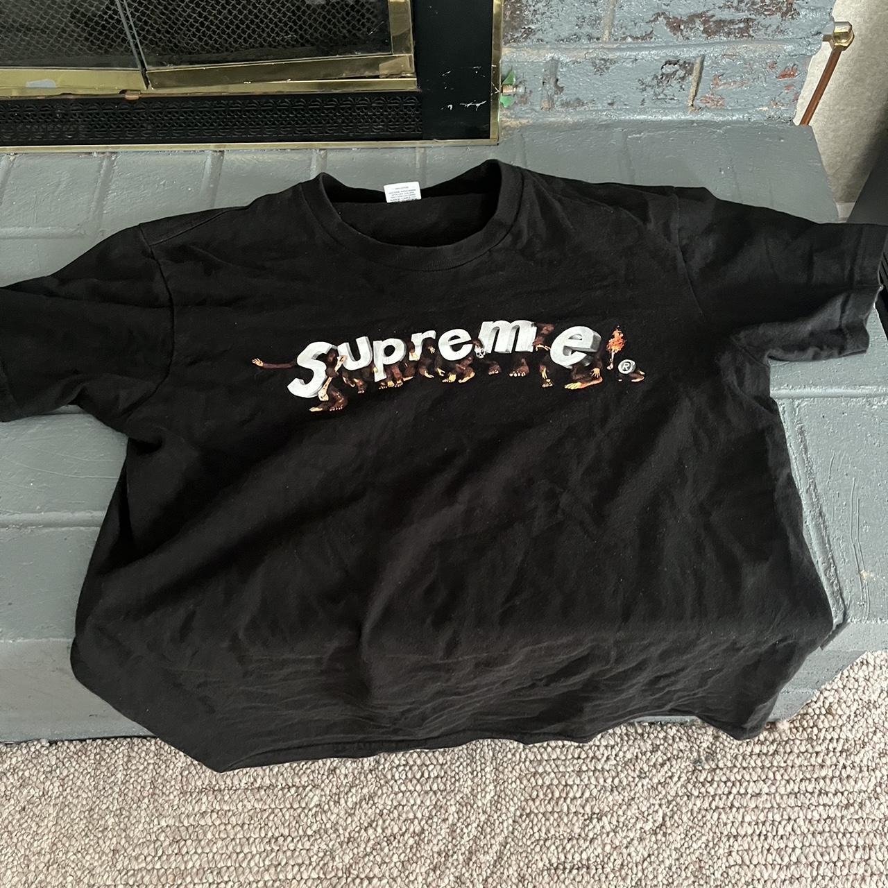 mens black supreme t shirt