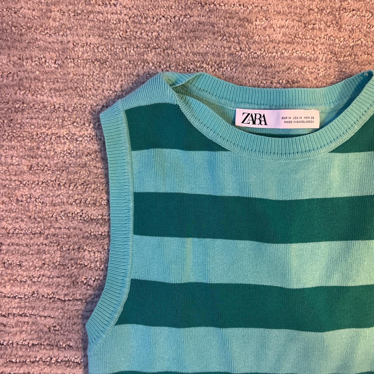 Zara Women's Blue Vest Depop