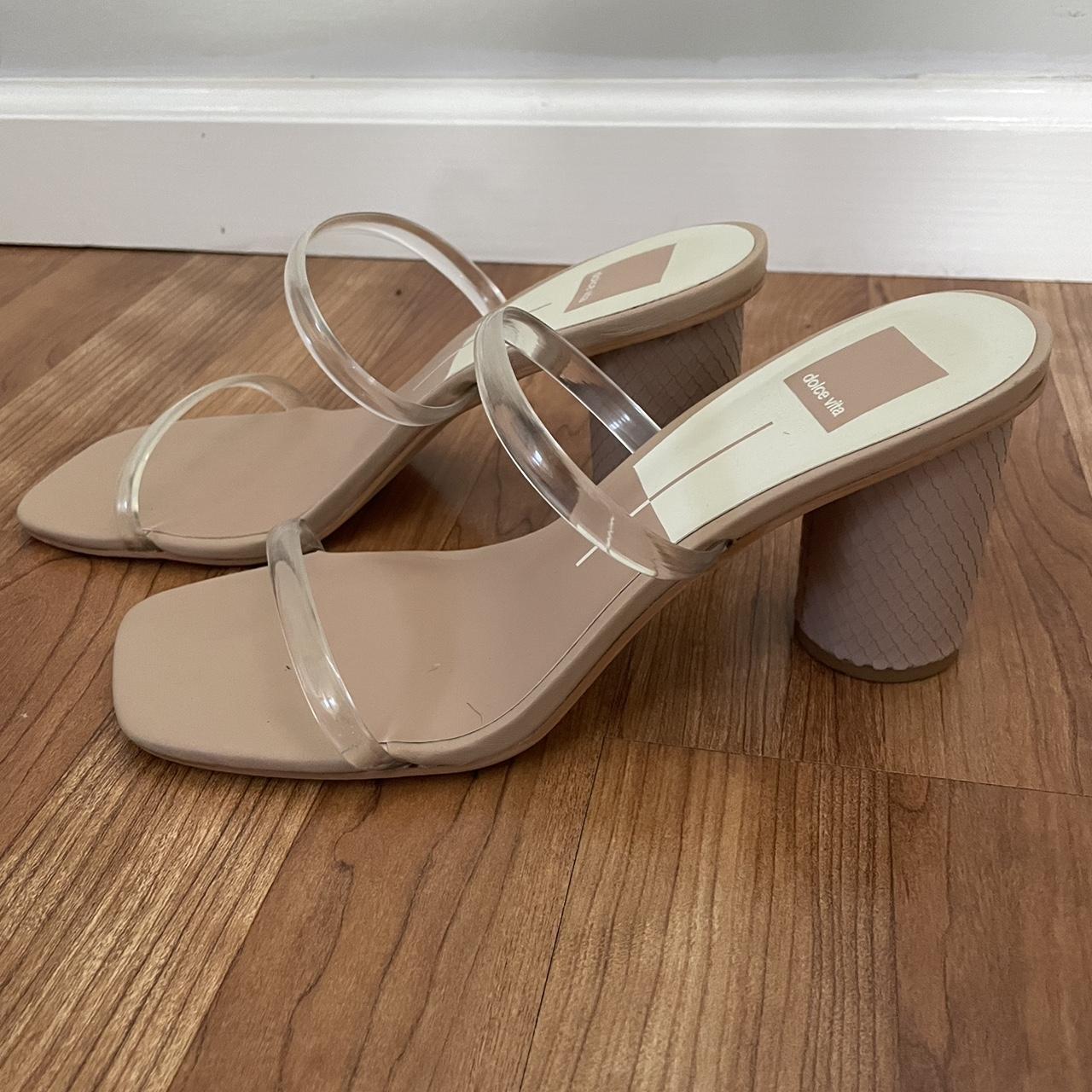 Dolce Vita Noles Sandal in clear beige only worn Depop