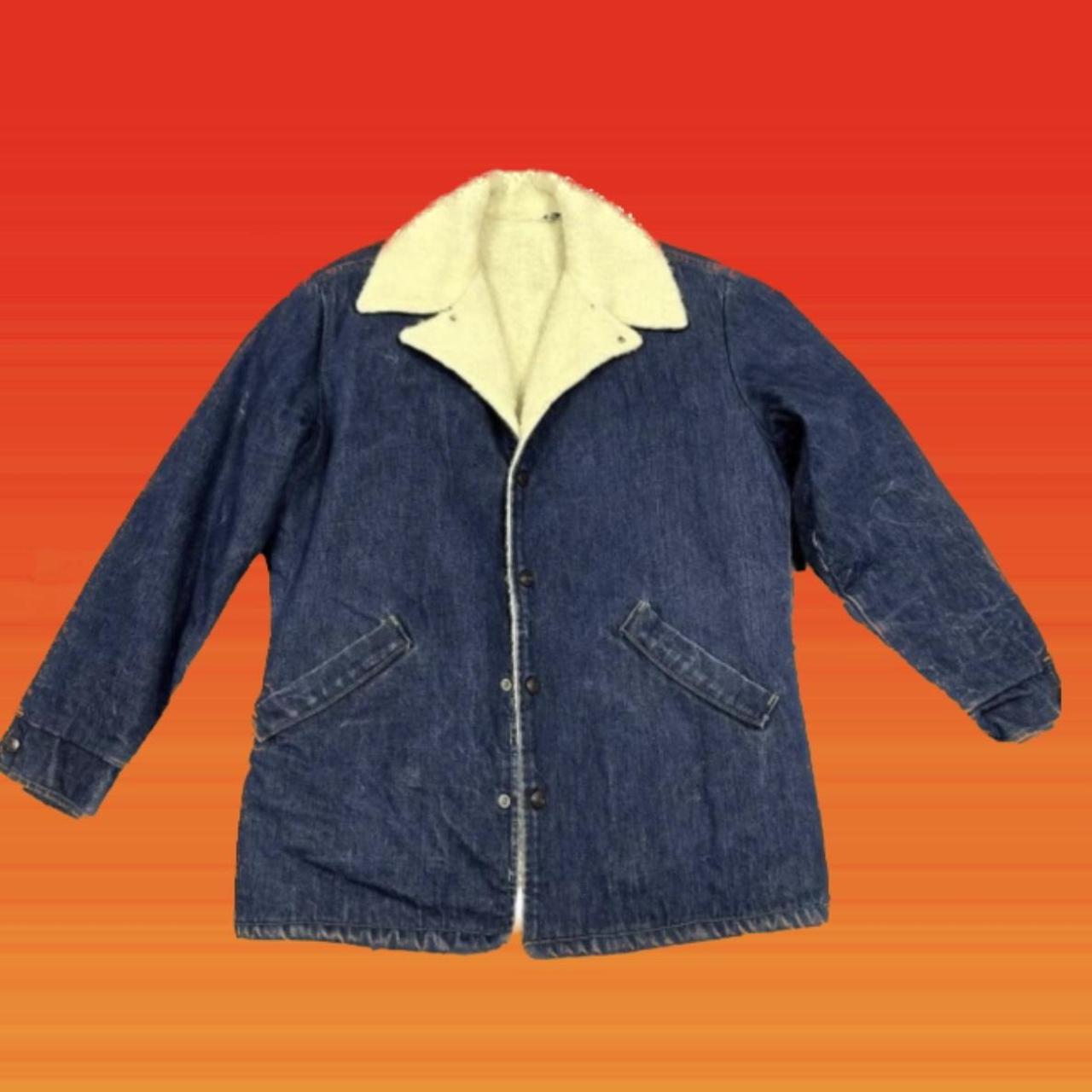 Buy Fuwenni Men's Sherpa Fleece Lined Denim Trucker Jacket Winter Jean  Jacket Cowboy Coat Dark Blue M at Amazon.in