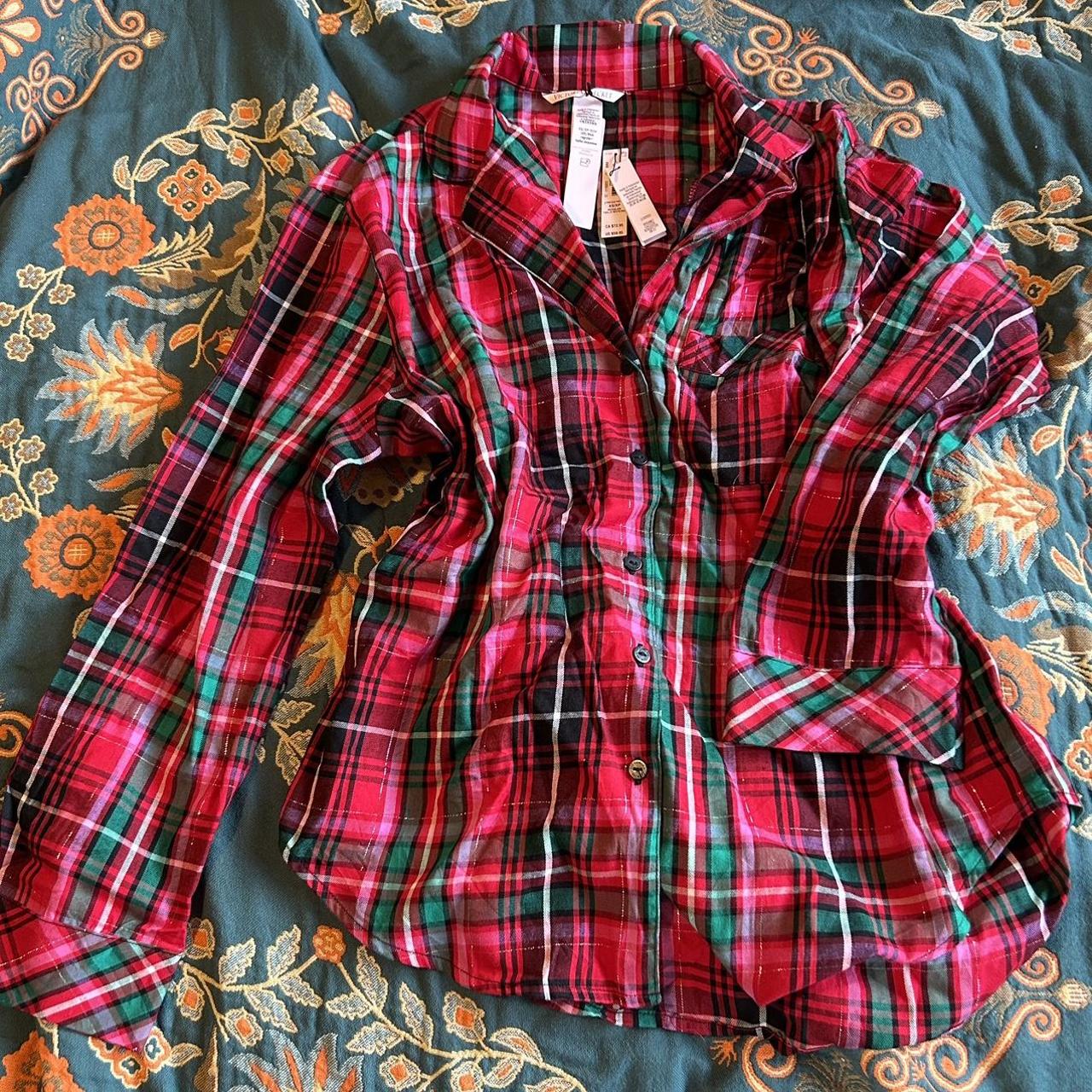 new-w-tags-victoria-s-secret-flannel-button-down-depop