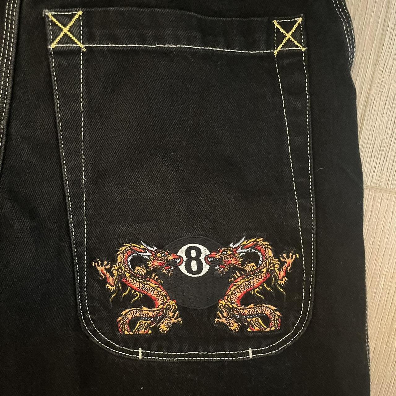 Vintage jnco dragón 8 ball jeans. Size 31x30 I... - Depop