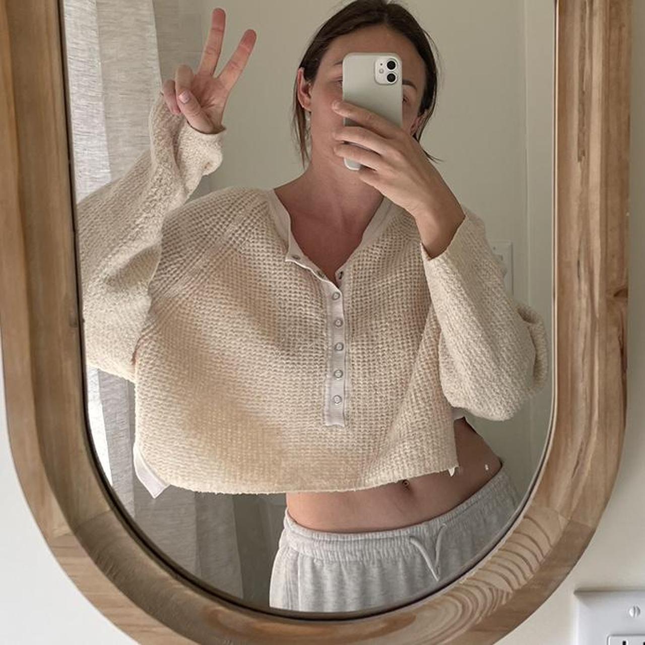 Urban Outfitters Waffle Knit Sweater GUC Slight Depop