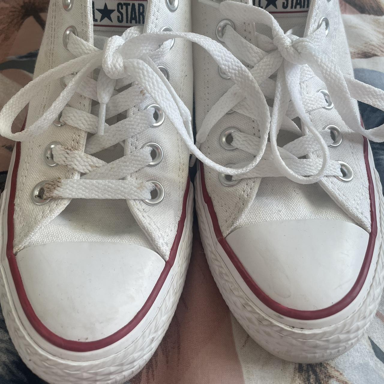 Converse Women's White Trainers | Depop