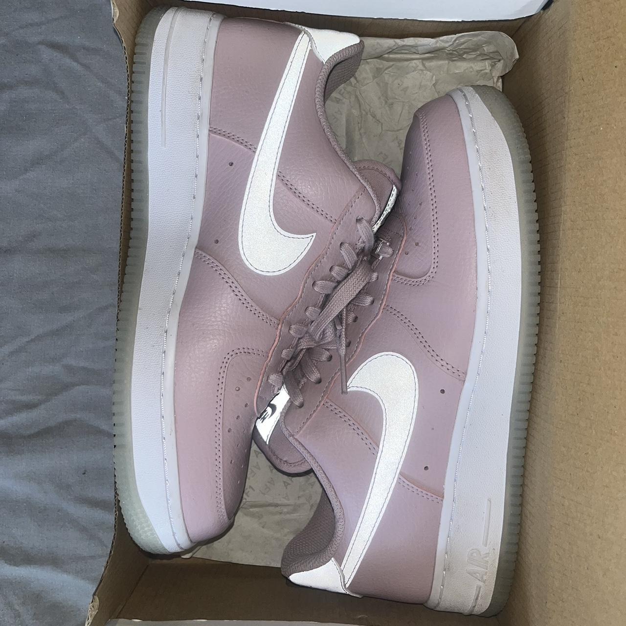 Pink tick air force ones hotsell