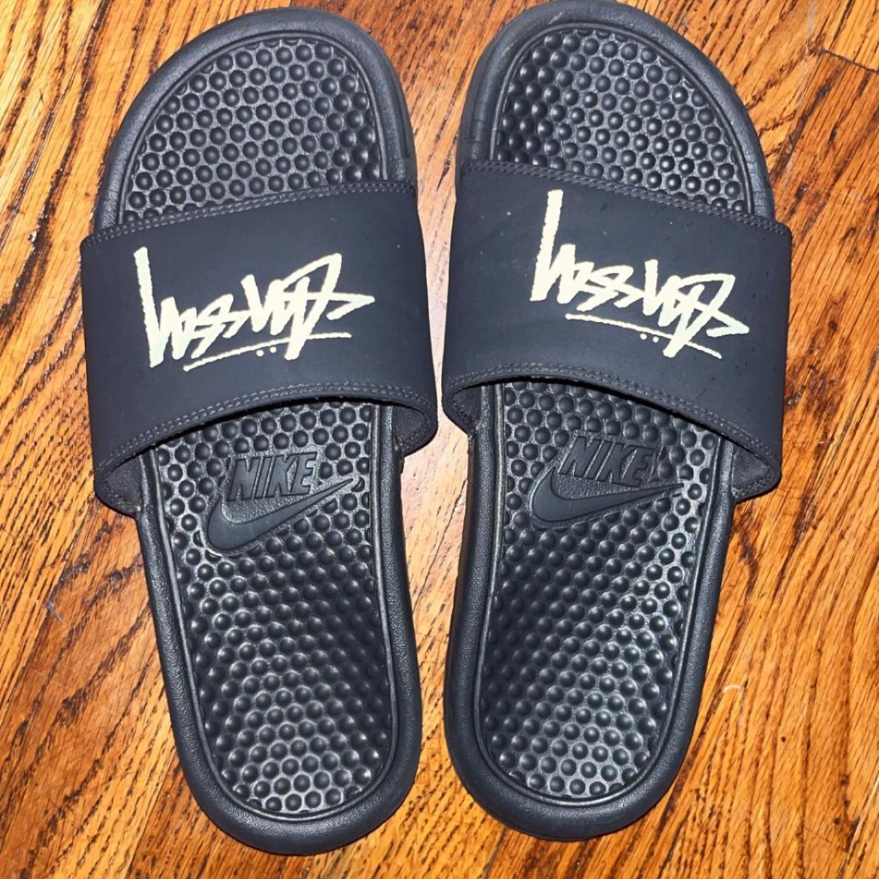 benassi x stussy slides stockx