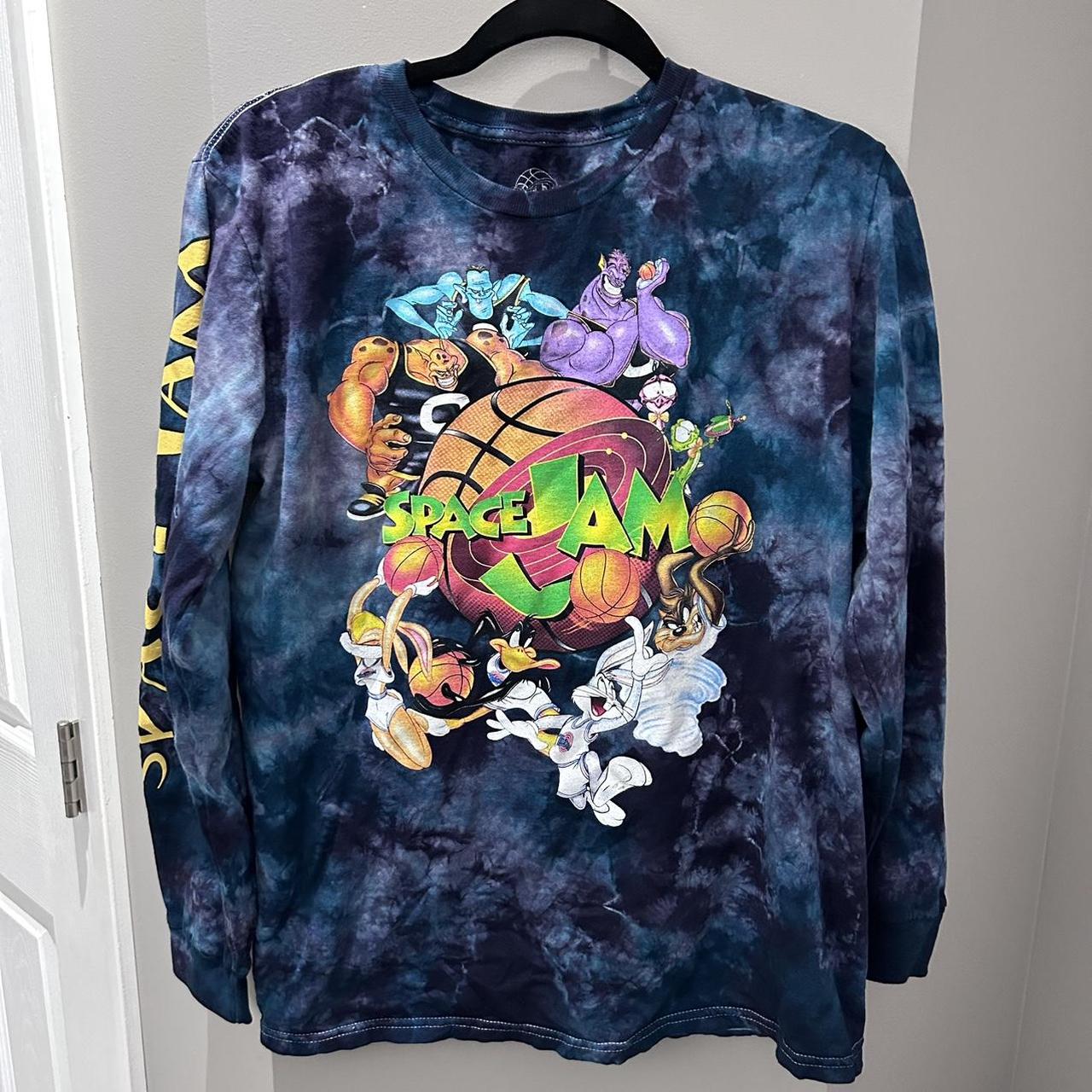 Tie Dye Tee Shirt Space Jam Space Jam Tie Dye Long Sleeve Tee-Sm,