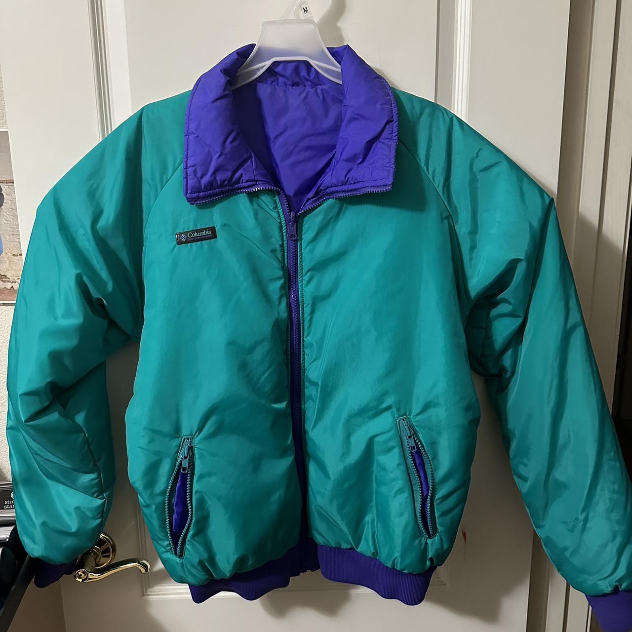 VTG Columbia Reversible Puffer Jacket Coat Men’s... - Depop