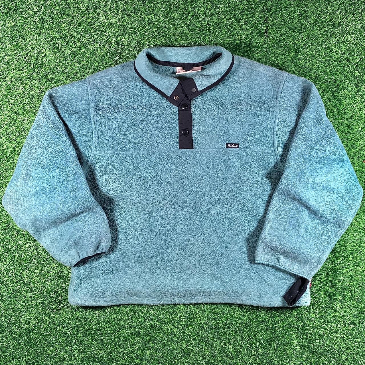 Light Mint Green Woolrich Snap Fleece 🍵 Lightweight - Depop