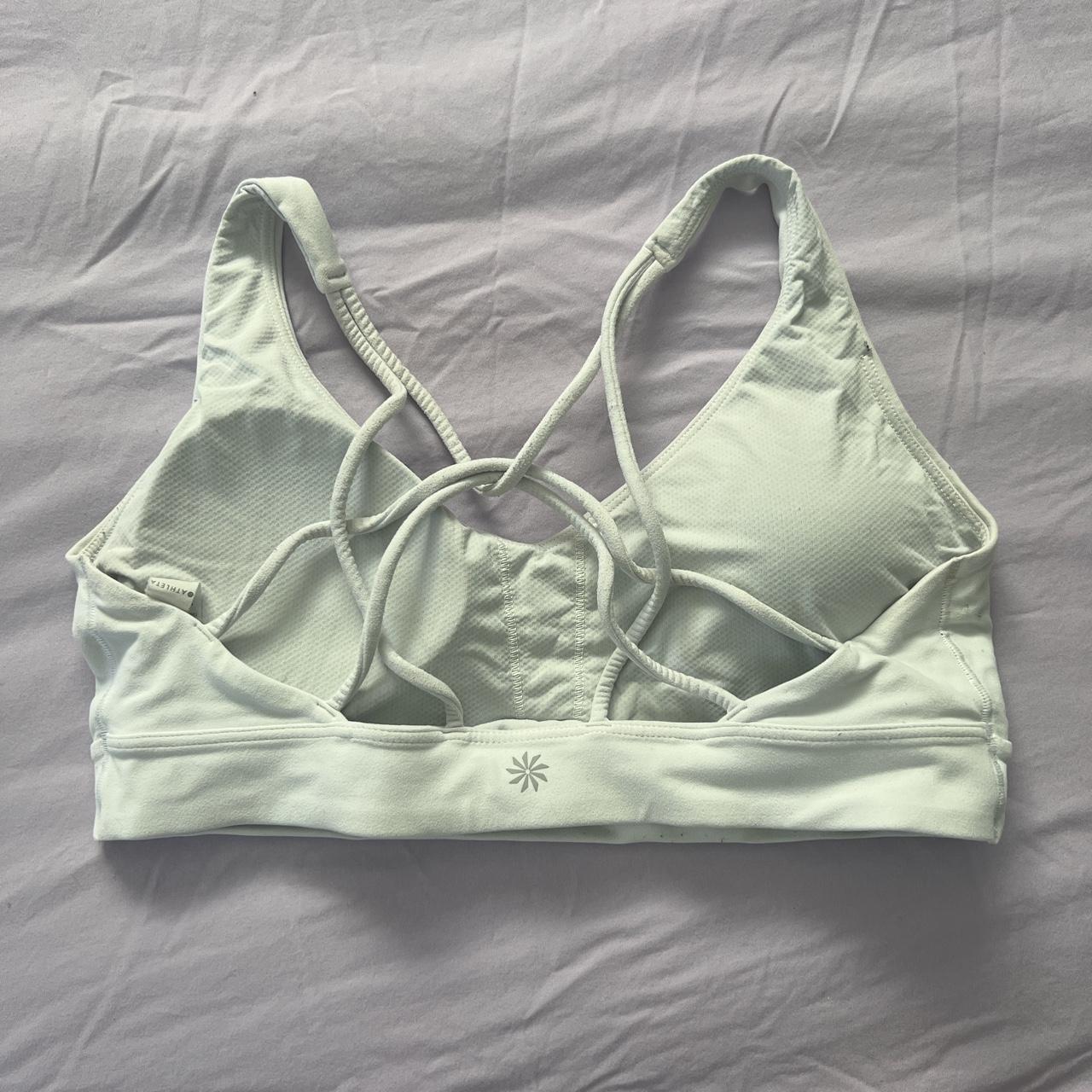 Athleta Women's White Bra Depop