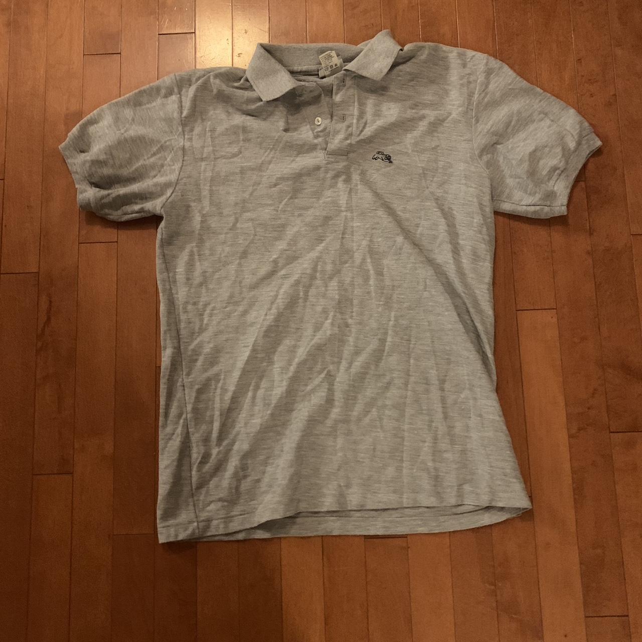 Vintage 90s grey Garan polo t shirt - Depop