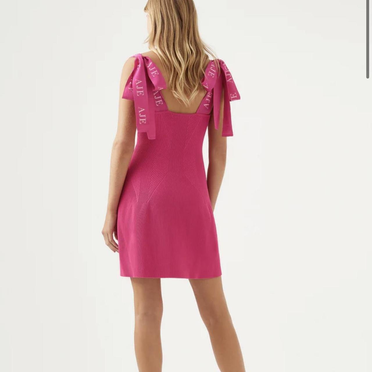 aje amber knit tie dress