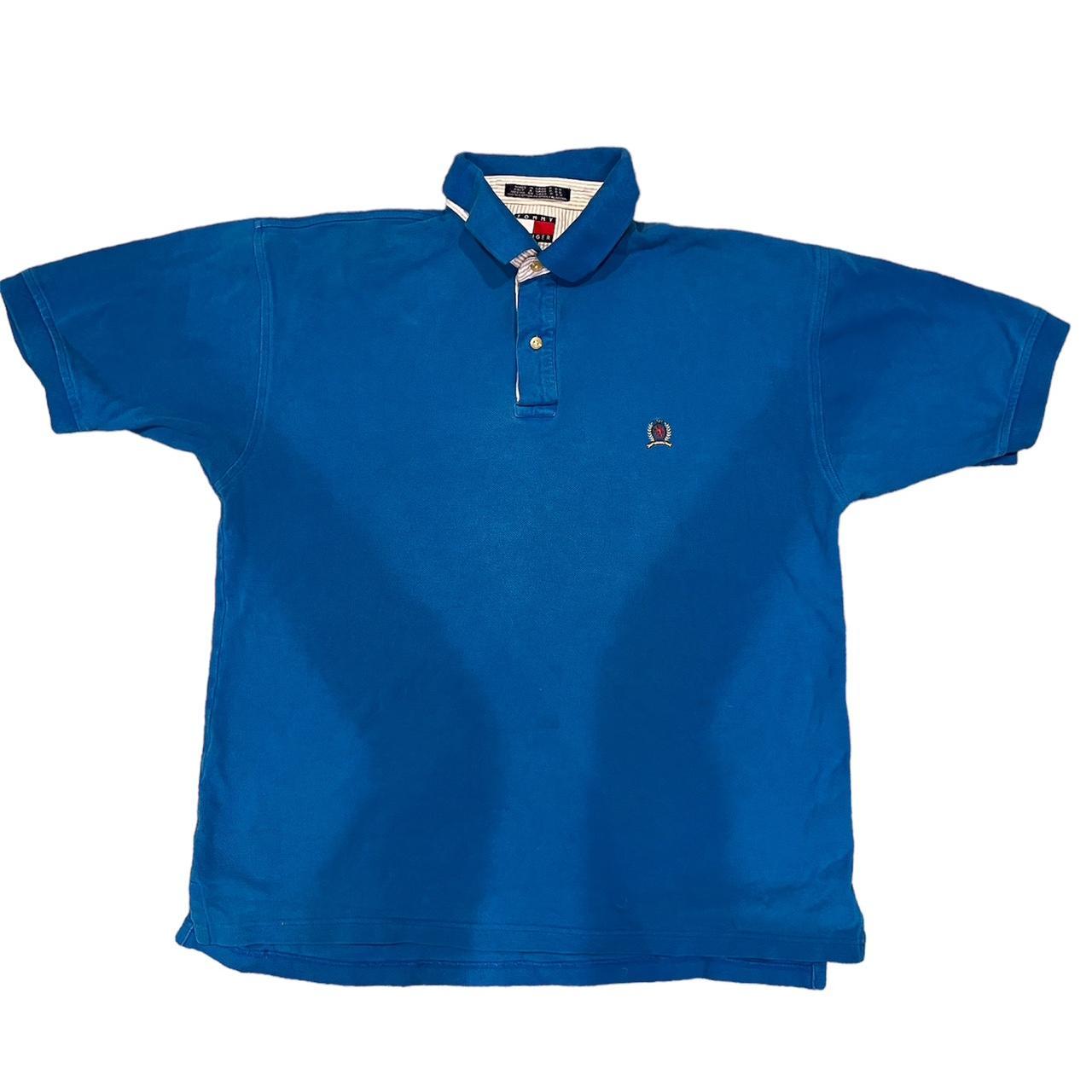 Tommy Hilfiger blue polo shirt. no flaws - Depop