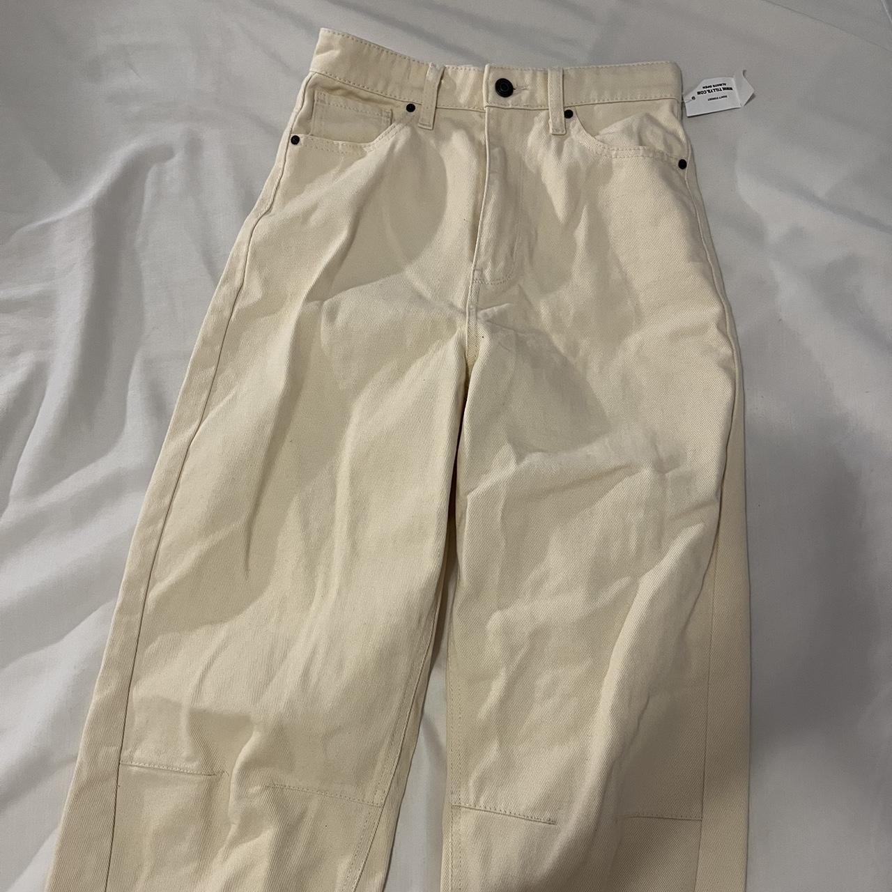 Tillys Women's Cream and Tan Jeans