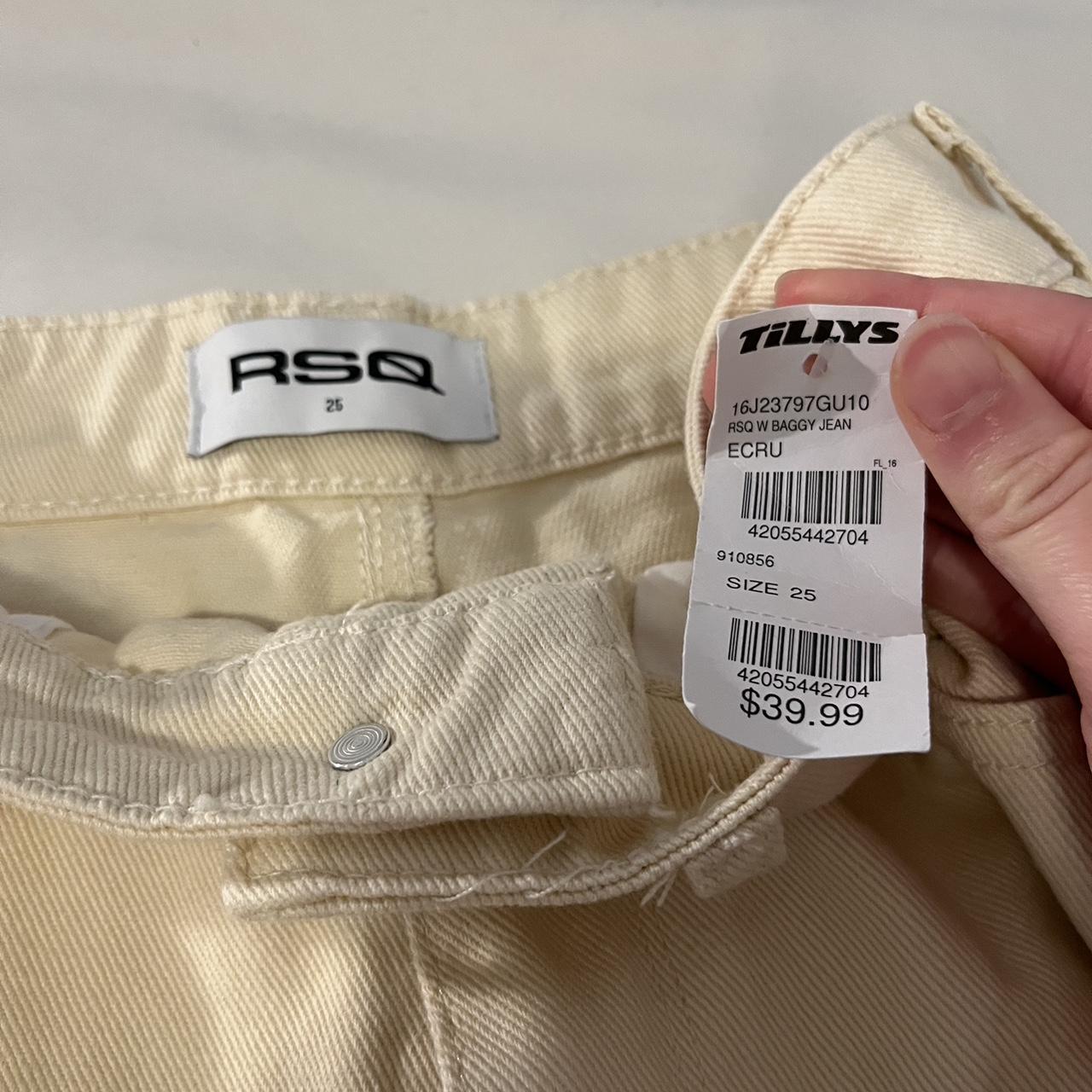 Tillys Women's Cream and Tan Jeans (2)