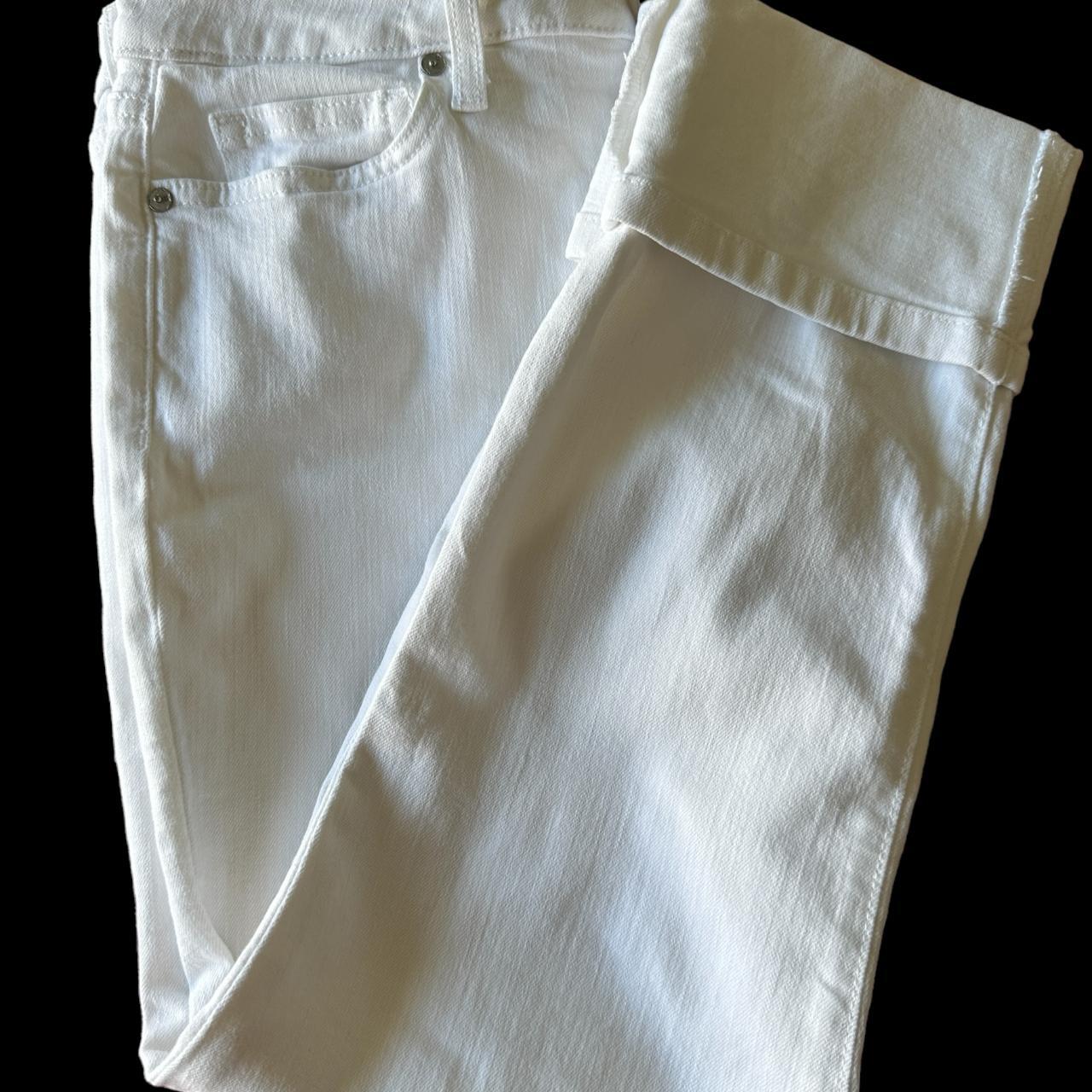 Joe's. White Annie Cropped Jeans. Size 30 Turned... Depop