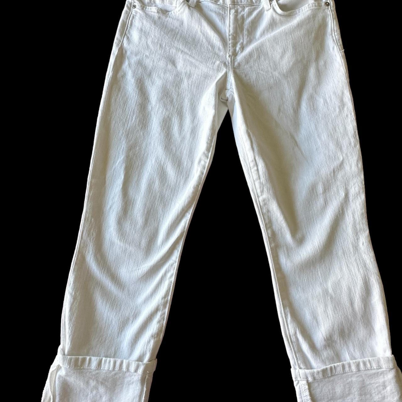 Joe's. White Annie Cropped Jeans. Size 30 Turned... Depop