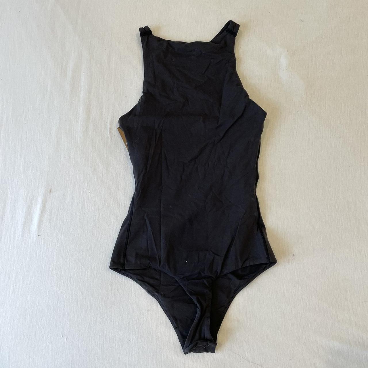 Skims fits everybody high neck bodysuit in Onyx - Depop