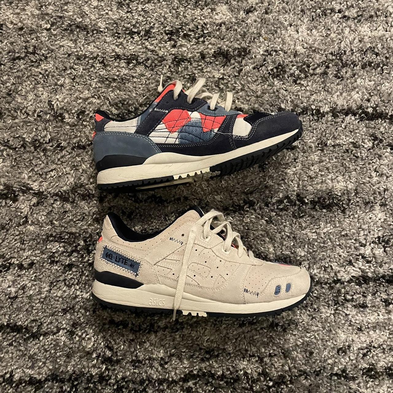 asics gel lyte white blue