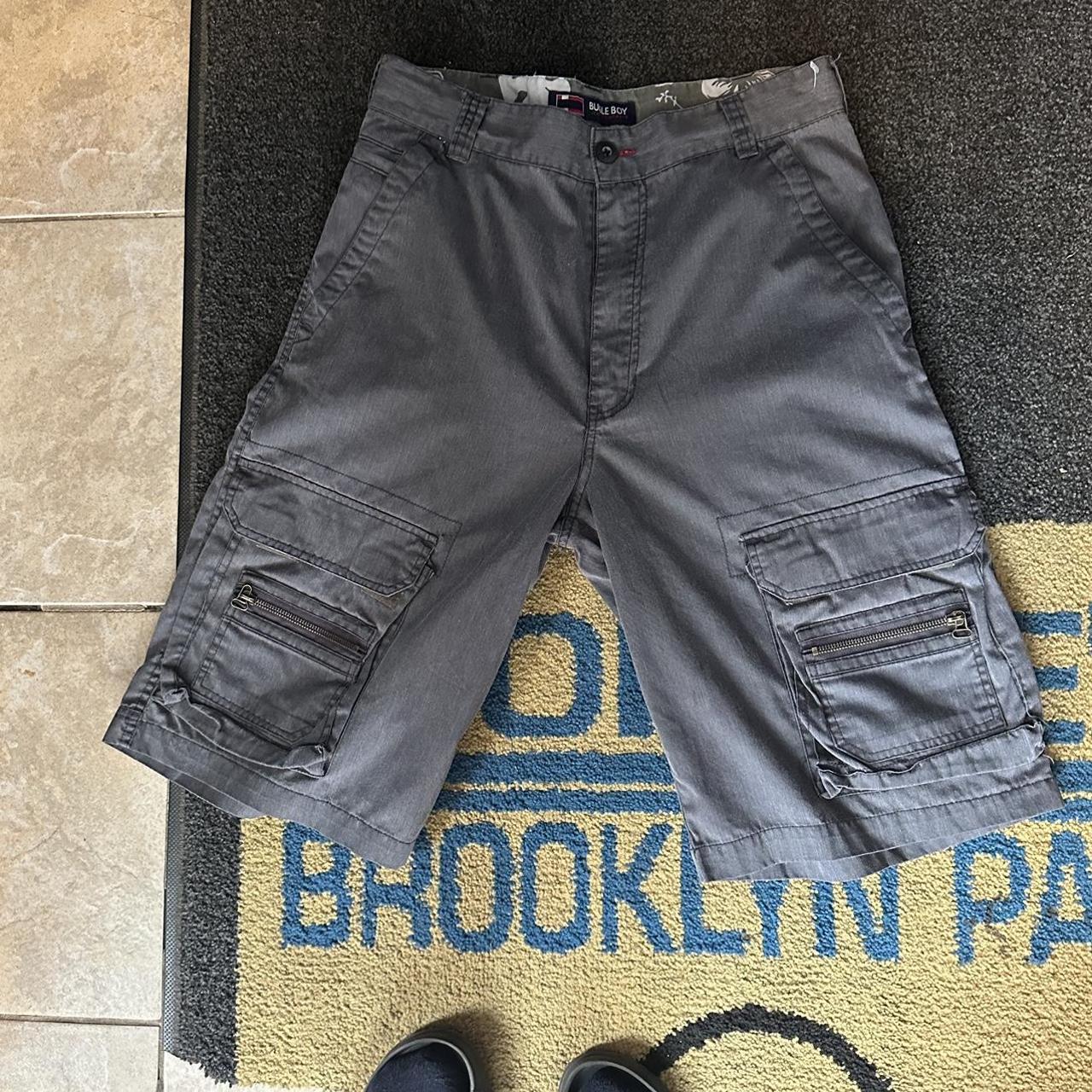 Vintage bugle boy cargo shorts size 32 men’s grey... Depop