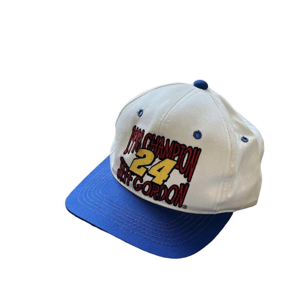 Blue Brim White Jeff Gordon Baseball Cap •Features:... - Depop