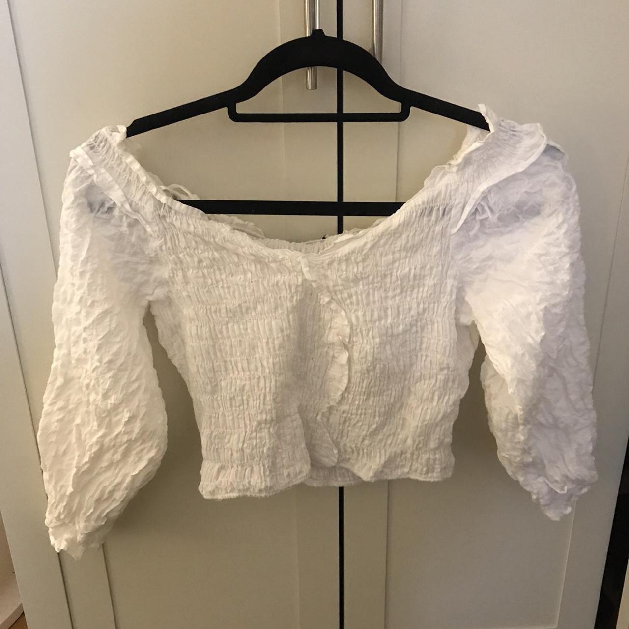Zara Women's White Croptop Depop