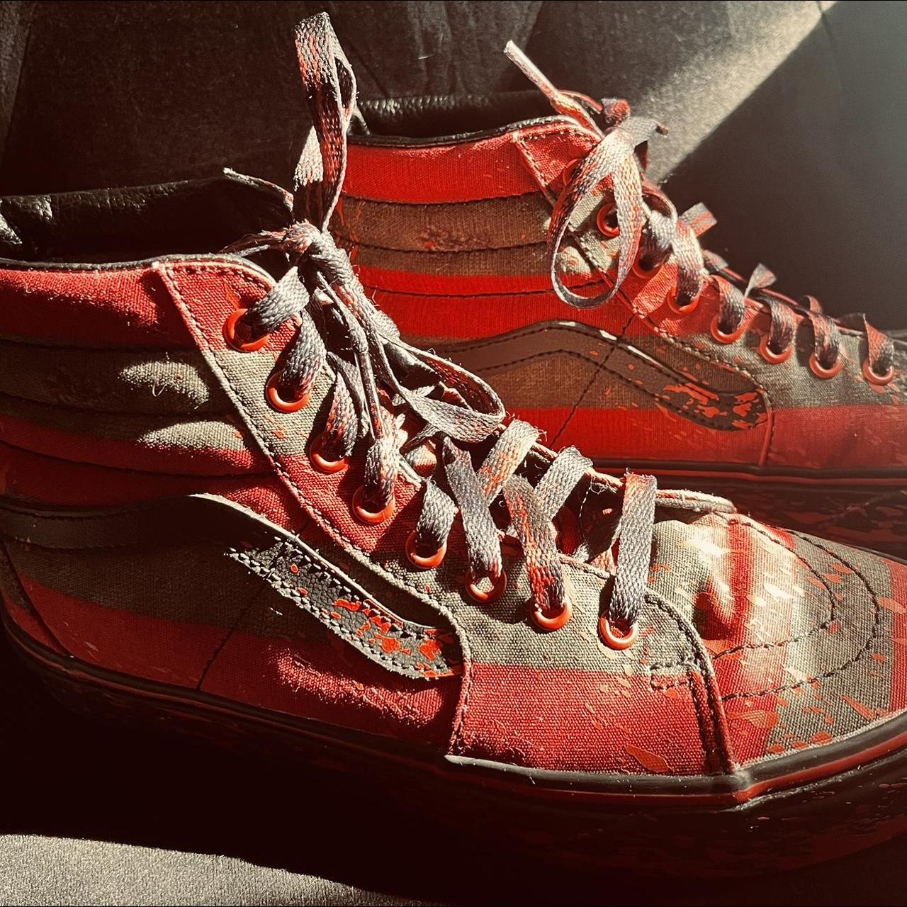 Limited edition Freddy Krueger vans, only worn... - Depop