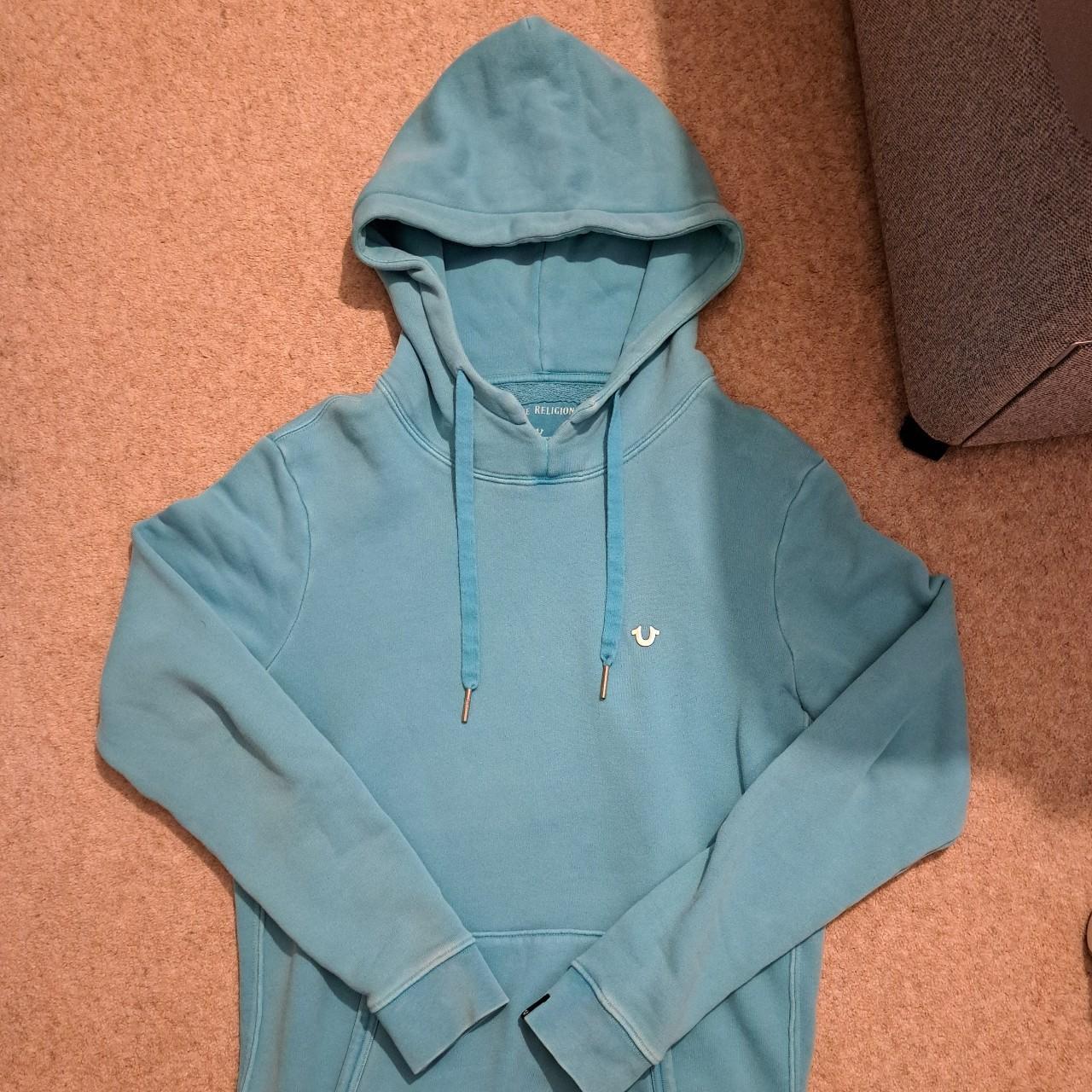 Light blue true religion hoodie best sale