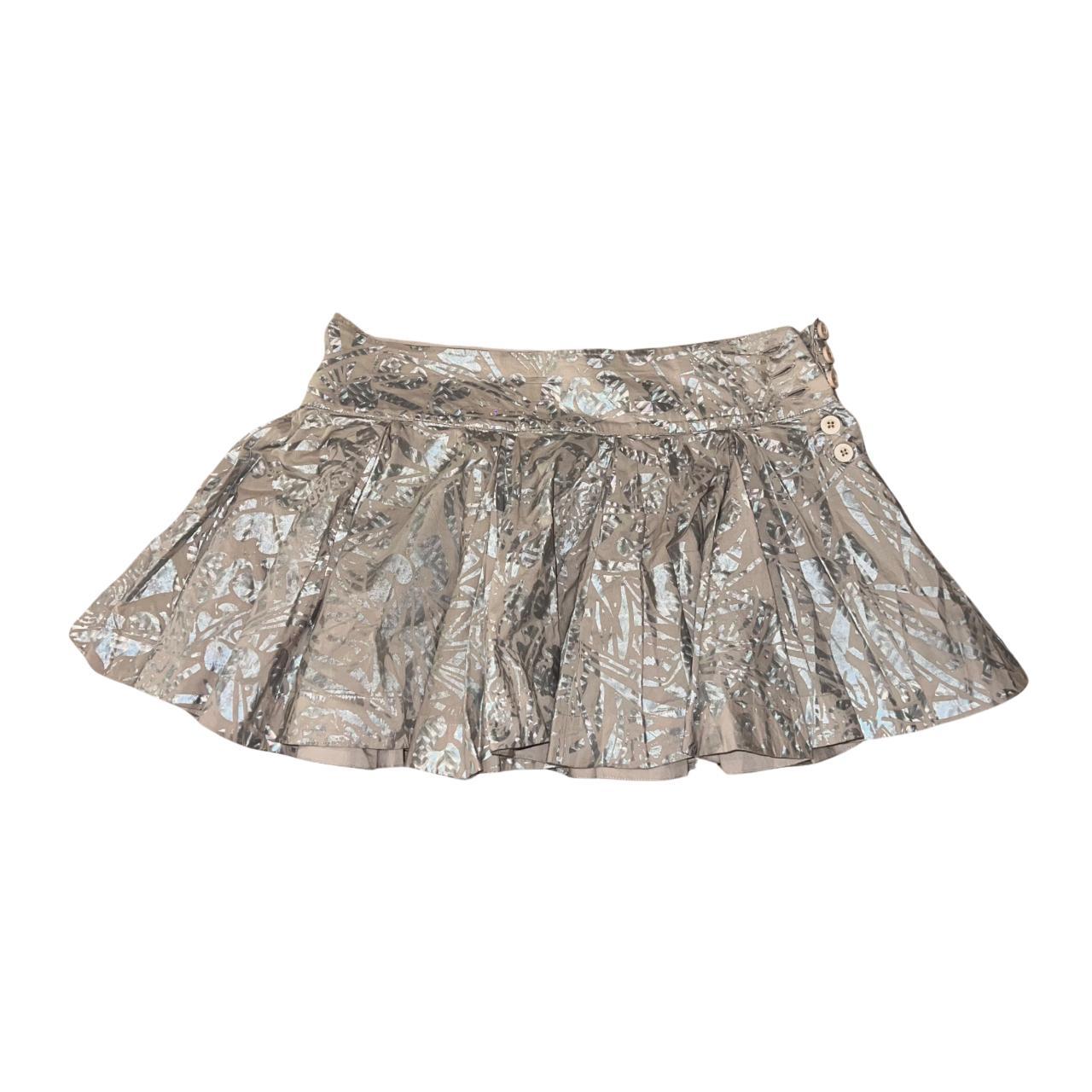 Allsaints rara skirt, silver / gold / metallic... - Depop