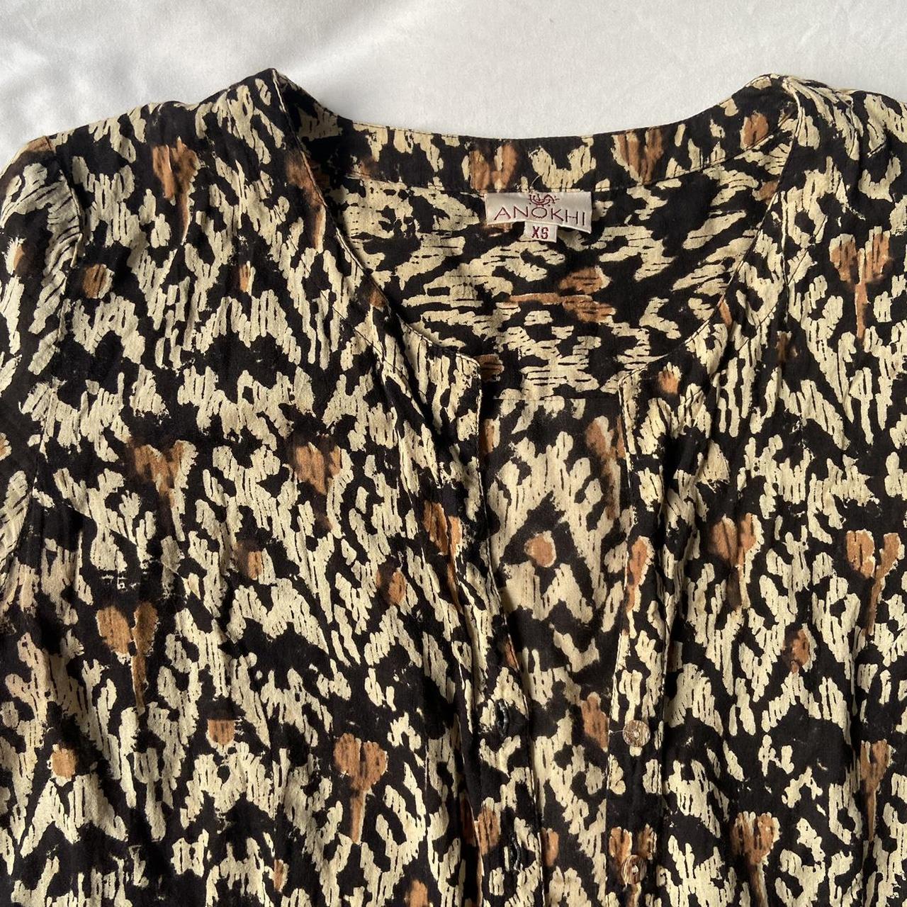 ANOKHI Women's Tan and Black Dress (4)