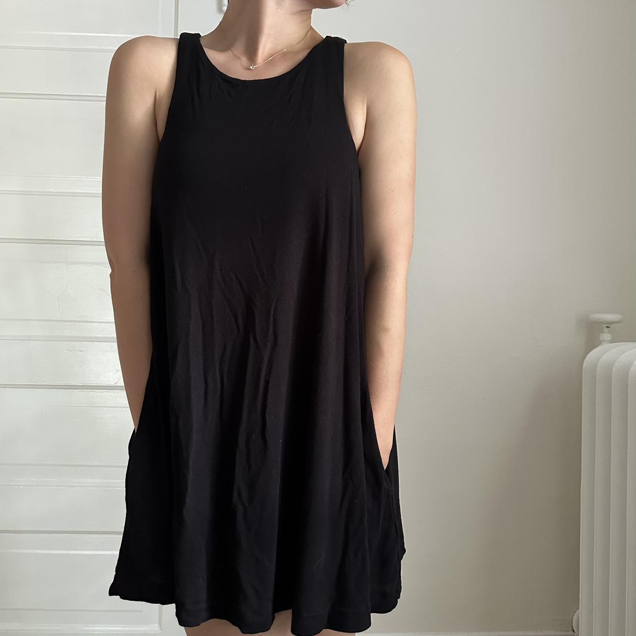 Casual little black mini dress from H&M basics. High... Depop