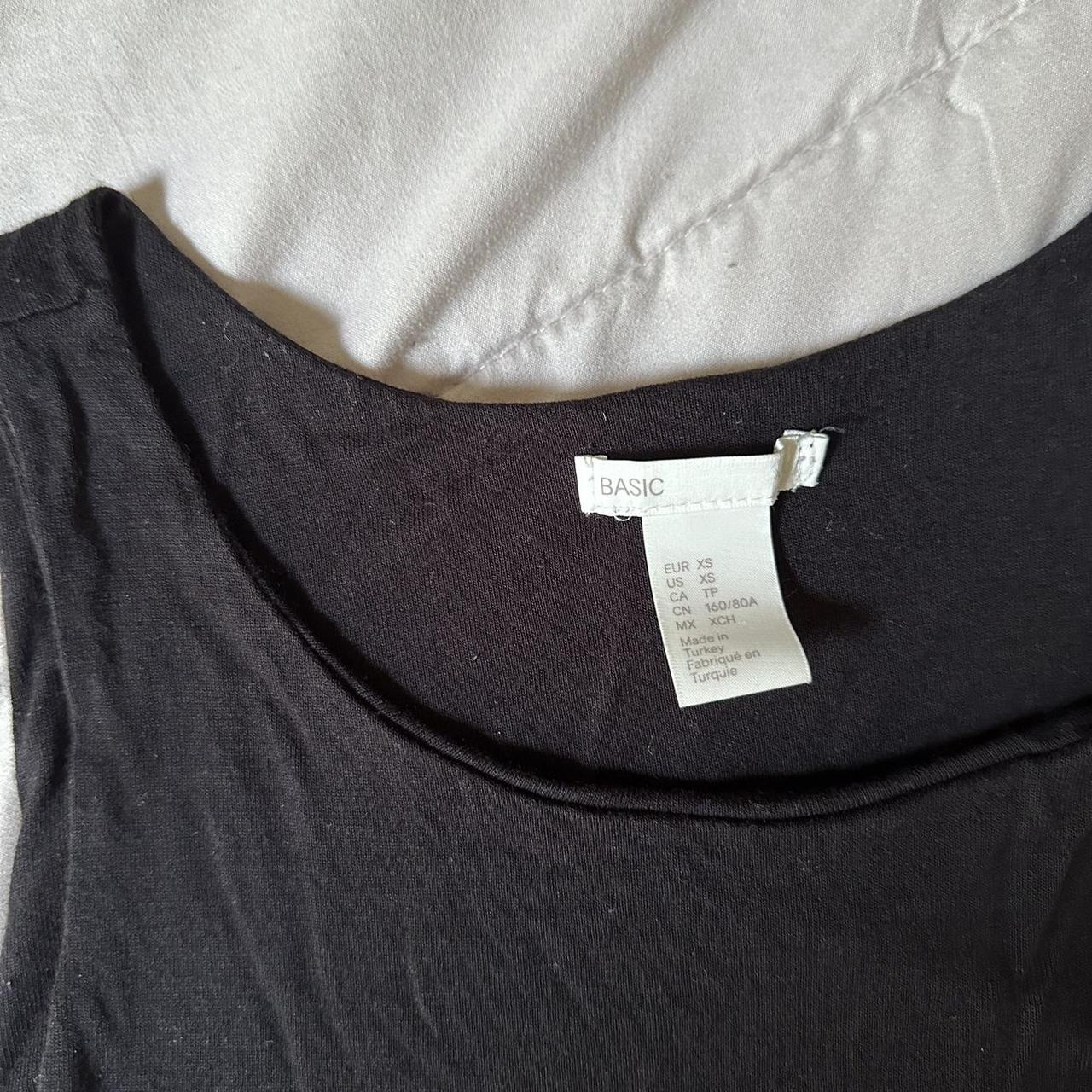 Casual little black mini dress from H&M basics. High... Depop